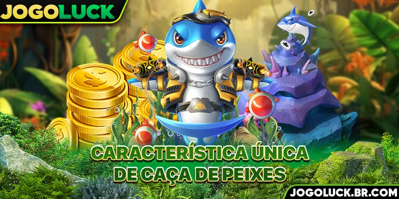 Característica única de caça de peixes