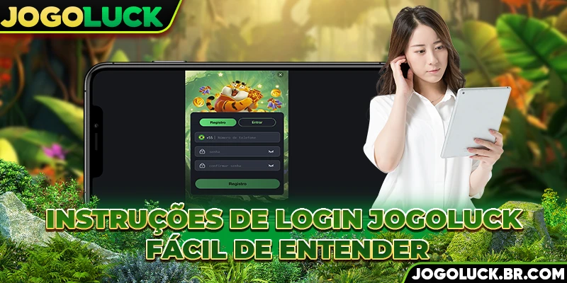 Instruções de login JOGOLUCK fácil de entender